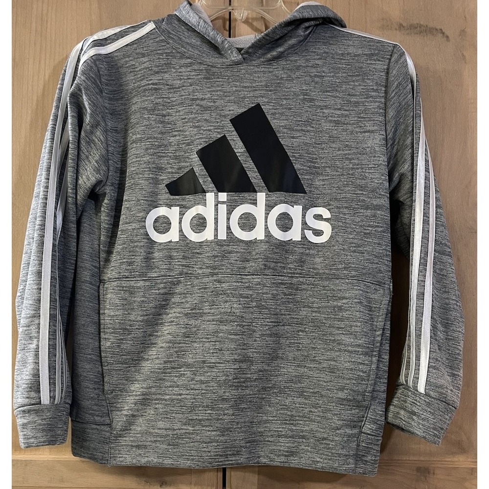 Adidas Fleece Pullover Hoodie Sweatshirt Boys L/G‎ 14-16